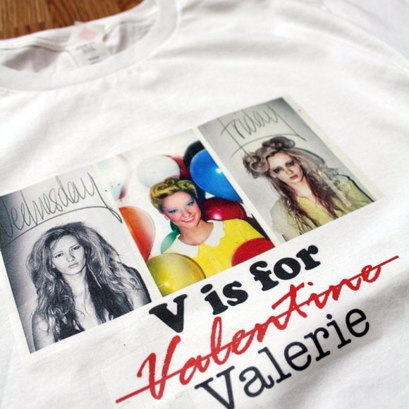 V Is For Valerie The Weeknd Valentine's Custom T-Shirt - Picture 1 of 2